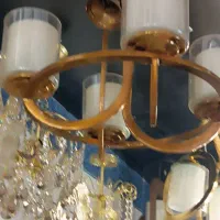 لوستر آینه شمعدان کالای برنز|بوفه، ویترین، کنسول|سمنان, |دیوار