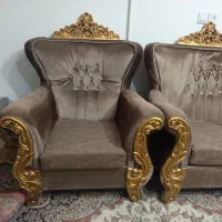 فروش یک دست مبل راحتی هفت نفره|مبلمان خانگی و میز عسلی|آبیک, |دیوار