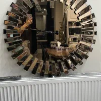 ساعت دیواری آینه ای قطر ۸۸ سانتیمتر طرح خورشید