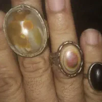 انگشتر نقر با سنگ طبیعی وزیبا