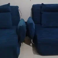 مبل تخت شو. میتونید روکش روی تخت رو عوض کنید|تخت و سرویس خواب|تهران, صد دستگاه|دیوار
