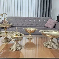 سرویس پذیرایی فلزی با روکش برنزی|ظروف سرو و پذیرایی|اسلامشهر, شهرک واوان|دیوار