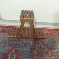 استند گلدان چوبی