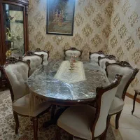 میز نهار خوری چوب گردو کندهکاری