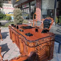 ست میز رومانی مبل رومانی کلاسیک اداری