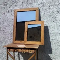 آیینه قدی و رو میزی چوبی|آینه|ری, علایین|دیوار