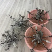 چهار عدد لوستر نقره ای