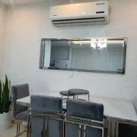 میز صندلی جلو مبلی کنسول ویترین تمام استیل