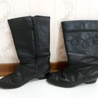 بوت چکمه چرم طبیعی ساق بلند سایز ۳۸