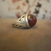 (انگشتر نقره عقیق وزن ۲۶ گرم فروش و معاوضه
