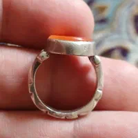 مهر قاجار عقیق یمنی پرتقالی نفیس|کلکسیون اشیاء عتیقه|خمینیشهر, |دیوار