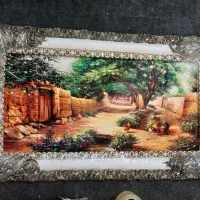 تابلو فرش طرح چوبی ون یکاد طبیعت و منظره چهار قل|تابلو فرش|تهران, نیروی هوایی (پیروزی)|دیوار