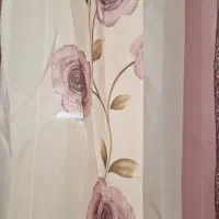 پرده ساتن گلدار|پرده، رانر، رومیزی|شیراز, وصال|دیوار
