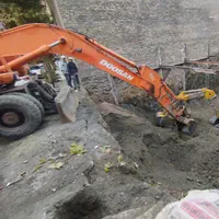 تخریب ساختمان گودبرداری سازه نگهبان بیل مکانیکی