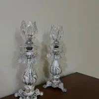 دو عدد شمعدان کریستال