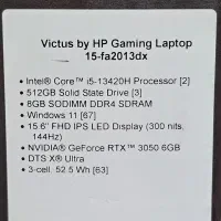 لپ تاپ گیمینگ HP VICTUS 15 نسل ۱۳ گرافیک ۶ آکبند