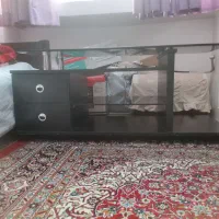 میز تلویزیون شیشه ای مشکی