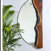 اینه وکنسول چوبی روستیک