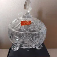 قندان خورشیدی.نمکدان،گلدان،جاکاردی کریستال،آنجلیکا