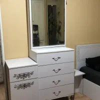 سرویس تخت تک نفره و دراور و کمد و پا تختی