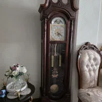 ساعت ایستاده چوبی تمام چوب گردو کوکی