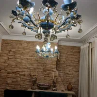 لوستر  ۸ شاخه چینی طلاکوب با کریستال اصل|لوستر و چراغ آویز|تهران, سید خندان (جلفا)|دیوار