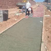 کار محوطه سازی کفپوش جدول بتن کف مالون کاری