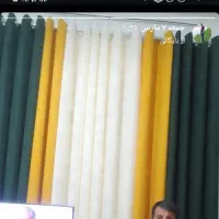 پرده مینیمال ترک حریر و دکور نقره کوب ترک