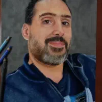 نقاشی چهره و چشم پاستل