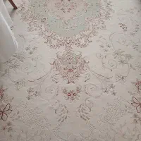 فرش ۱۲ متری نگین مشهد گل برجسته بسیار زیبا و تمیز