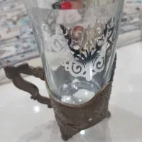 استکان  پای برنز با جعبه مناسب کادو و جهیزیه|ظروف سرو و پذیرایی|تهران, آبشار تهران (دریاچه)|دیوار