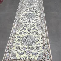 فرش دستباف (بساک) کناره زیبای نایین کرک ابریشم