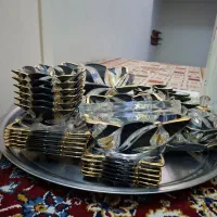 بلور لب طلایی سوگاژاپن اصل|ظروف سرو و پذیرایی|قم, کیوانفر|دیوار