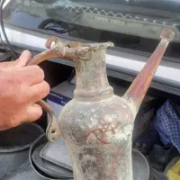 ظروف مسی قاجار|کلکسیون اشیاء عتیقه|پیشوا, |دیوار