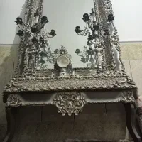 آیینه شمعدان همراه با ساعت