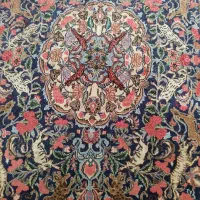 زرع و نیم زمینه سورمه ای حاشیه کرم|فرش|تهران, ستارخان|دیوار