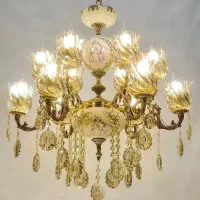 لوستر فرشـته 12شعله/تعویض لوسترکهنه با نو