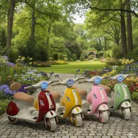 موتور شارژی کودک سه چرخ طرح وسپا