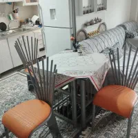 میز ناهار خوری با سه عدد صندلی فلز|میز و صندلی غذاخوری|گرگان, |دیوار