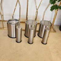 ست سطل و فرچه مدل برنجی خشدار ۳ عدد