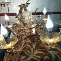 لوستر برنزی 8شاخه|لوستر و چراغ آویز|ارومیه, |دیوار