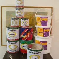 ۹ عدد رنگ سفید سحر مات و براق و نیم براق ۴ کیلویی