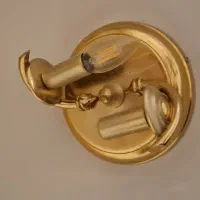 دو عدد لوستر سقفی برنجی با آبکاری طلایی