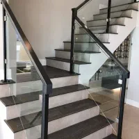 درب ضد سرقت نرده شیشه ای نرده استیل کدha005|مصالح و تجهیزات ساختمان|ساری, |دیوار