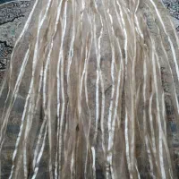 پرده حریر ، رنگ عسلی در حد نو