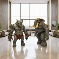 وارکراف فیل و کرگدن