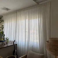 پرده مینیمال با چوب پرده مینیمال|پرده، رانر، رومیزی|تهران, دریاچه شهدای خلیج فارس|دیوار