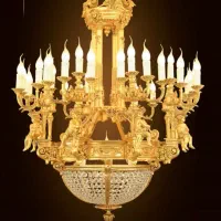 تعدادی لوستر بزرگ برنز برند پارسا لوستر|لوستر و چراغ آویز|تهران, نیروی هوایی (پیروزی)|دیوار