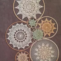 دیوارکوب.ماندالا.قلاب بافی
