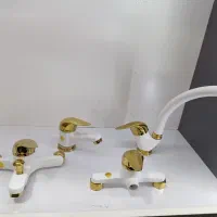 ست کامل شیرالات سفید طلایی با دوش قیمت سال قبل